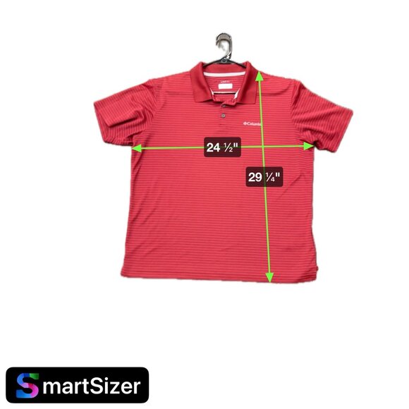 Columbia Mens Omni-Shade Polo Shirt Red Stripe Polyester Sz XL - Picture 7 of 7